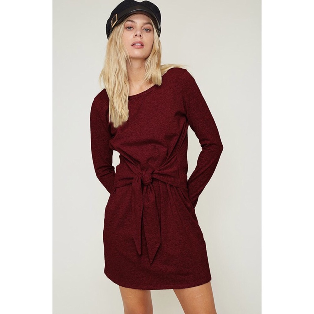 Burgundy Knit Dress
